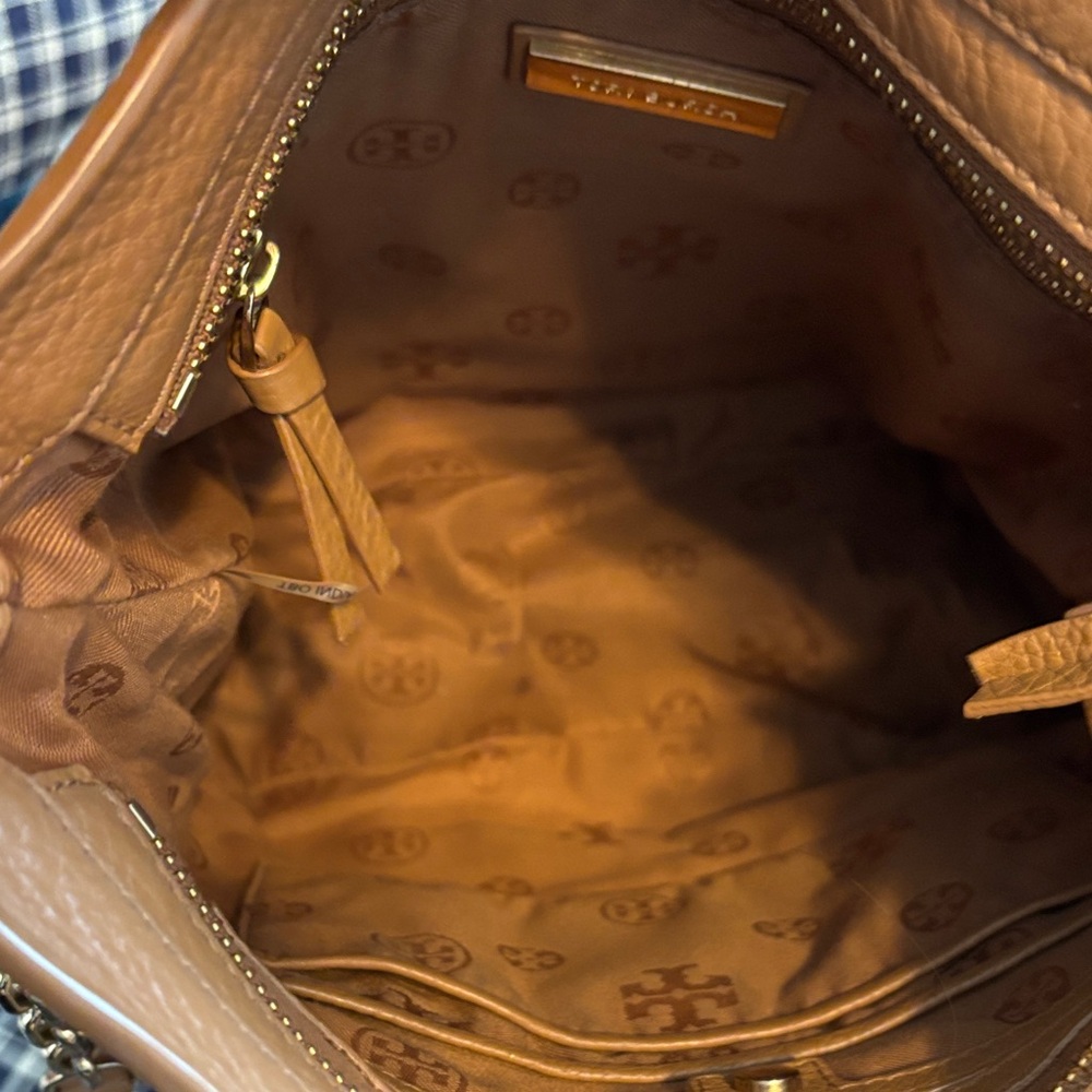 Tory Burch Ivy Tan Leather convertible Shoulder Bag - Picture 11 of 13